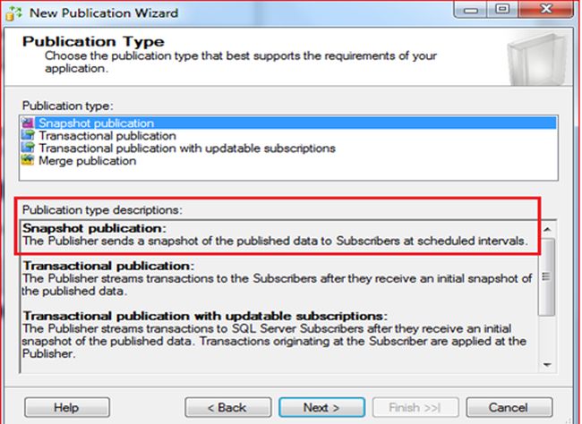 snapshot publication